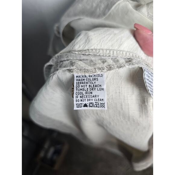 Tommy Bahama 100% Silk size xl wood buttons Hawaiian vacation wear gray - Picture 5 of 7